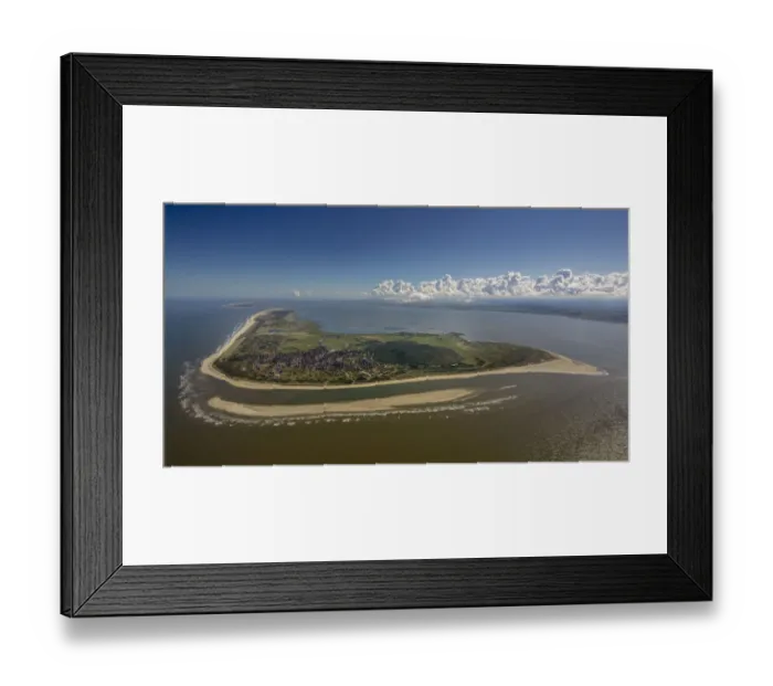 Framed Print : Aerial view, sandbank, Langeoog, island in the North Sea, East Frisian Islands, Lower Saxony, Germany Framed Print : Aerial view, sandbank, Langeoog, island in the North Sea, East Frisian Islands, Lower Saxony, Germany