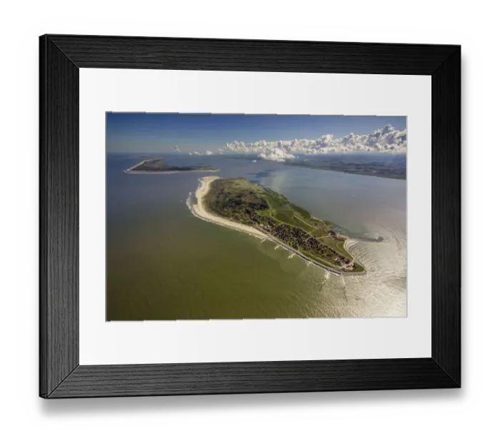 Framed Print : Aerial view, groynes protection against land being washed away, Wadden Sea, Baltrum, island in the North Sea, East Frisian Islands, Lower Saxony, Germany Framed Print : Aerial view, groynes protection against land being washed away, Wadden Sea, Baltrum, island in the North Sea, East Frisian Islands, Lower Saxony, Germany