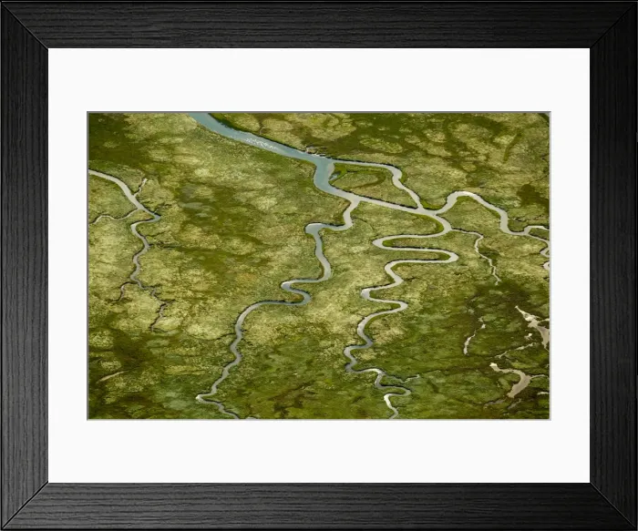 Framed Print : Aerial view, Ostheller outland, salt marshes with tidal creeks, Norderney, island in the North Sea, East Frisian Islands, Lower Saxony, Germany Framed Print : Aerial view, Ostheller outland, salt marshes with tidal creeks, Norderney, island in the North Sea, East Frisian Islands, Lower Saxony, Germany