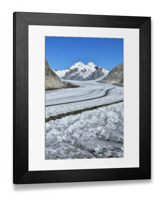 Framed Print : Great Aletsch Glacier, the mountains Eiger, Monch and Jungfrau at the back, Canton of Valais, Goms, Switzerland Framed Print : Great Aletsch Glacier, the mountains Eiger, Monch and Jungfrau at the back, Canton of Valais, Goms, Switzerland
