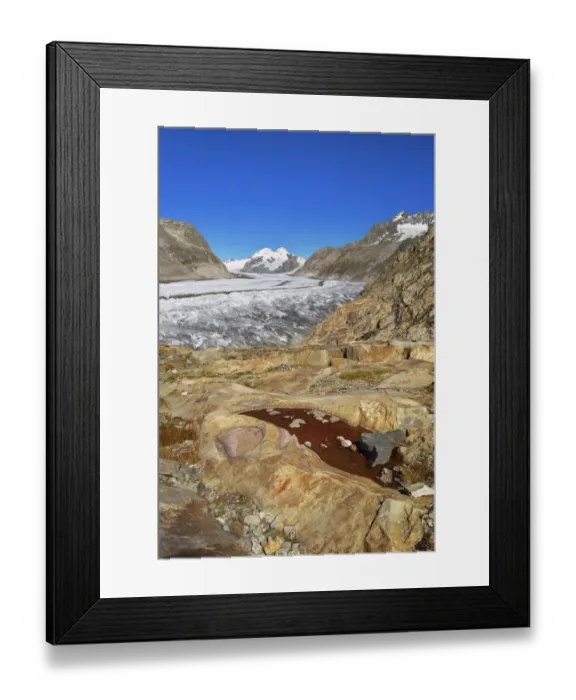 Framed Print : Great Aletsch Glacier, mountains Eiger and Monch at the back, Canton of Valais, Goms, Switzerland Framed Print : Great Aletsch Glacier, mountains Eiger and Monch at the back, Canton of Valais, Goms, Switzerland