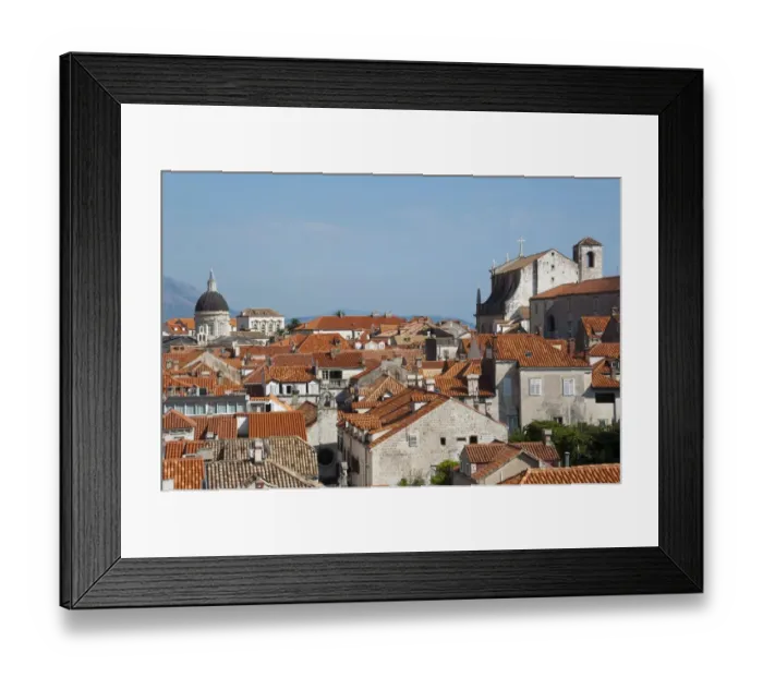 Framed Print : View from the city walls, historic centre, Dubrovnik, Dalmatia, Croatia Framed Print : View from the city walls, historic centre, Dubrovnik, Dalmatia, Croatia