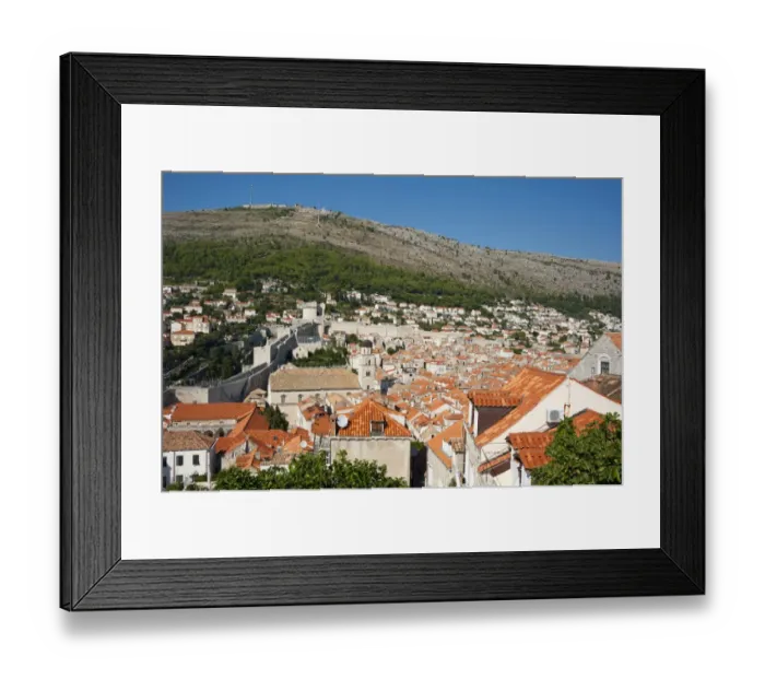 Framed Print : View from the city walls, historic centre, Dubrovnik, Dalmatia, Croatia Framed Print : View from the city walls, historic centre, Dubrovnik, Dalmatia, Croatia