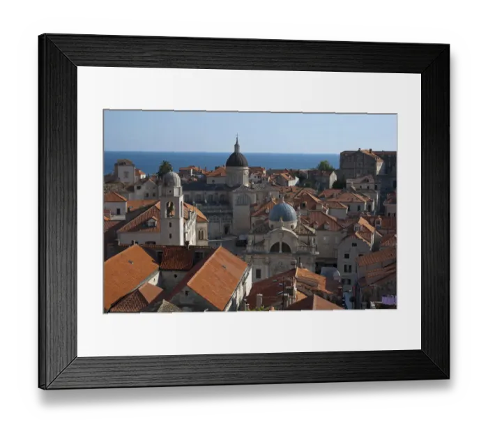 Framed Print : View from the city walls, historic centre, Dubrovnik, Dalmatia, Croatia Framed Print : View from the city walls, historic centre, Dubrovnik, Dalmatia, Croatia