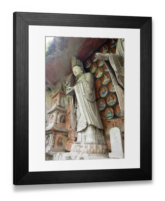Framed Print : Rock Carvings, Baodingshan, Dazu, China Framed Print : Rock Carvings, Baodingshan, Dazu, China