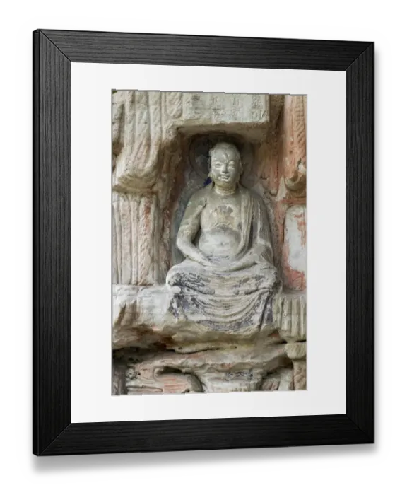 Framed Print : Rock Carving, Beishan, Dazu, Chongqing, China Framed Print : Rock Carving, Beishan, Dazu, Chongqing, China