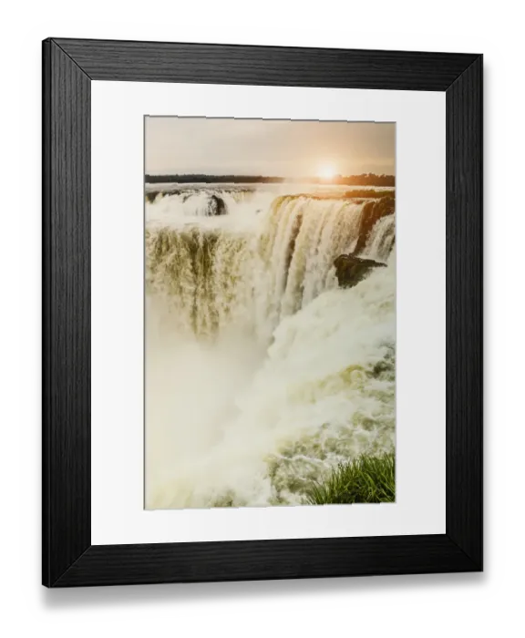 Framed Print : Sunset at Devils Throat in Iguazu National Park