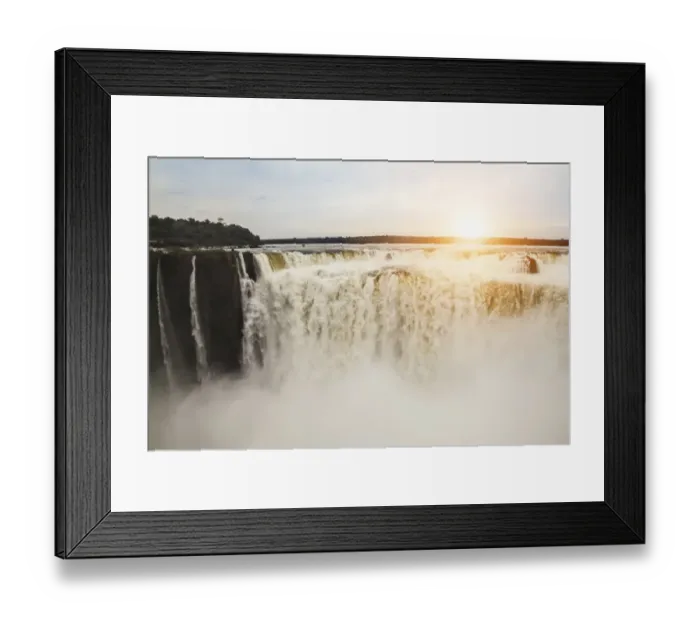 Framed Print : Sunset at Devils Throat in Iguazu National Park