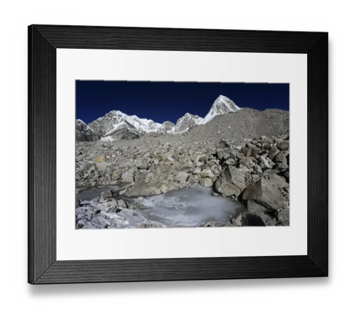 Framed Print : The Changri Nup Glacier Framed Print : The Changri Nup Glacier