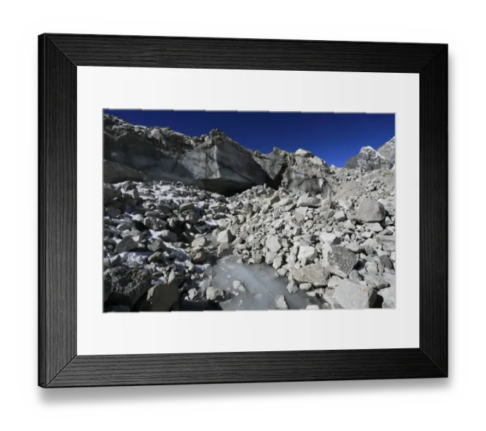 Framed Print : The Changri Nup Glacier Framed Print : The Changri Nup Glacier