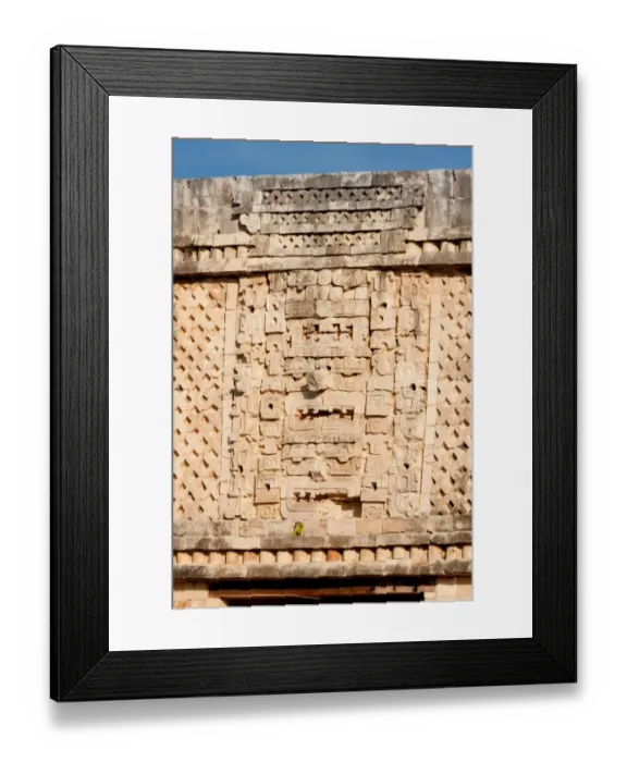 Framed Print : Detail of Nunnery Quadrangle building, Uxmal, Mexico Framed Print : Detail of Nunnery Quadrangle building, Uxmal, Mexico