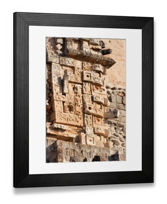 Framed Print : Detail of Magician Pyramid, Uxmal, Yucatan, Mexico Framed Print : Detail of Magician Pyramid, Uxmal, Yucatan, Mexico