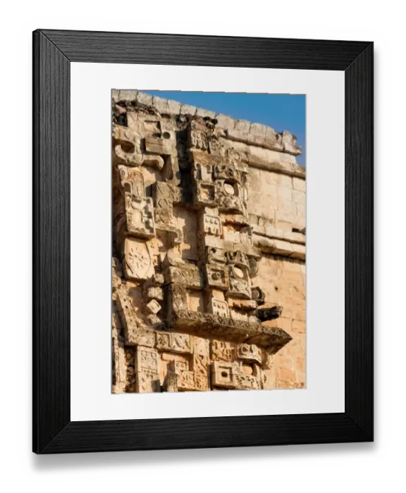 Framed Print : Detail of Magician Pyramid, Uxmal, Yucatan, Mexico Framed Print : Detail of Magician Pyramid, Uxmal, Yucatan, Mexico