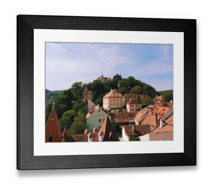 Framed Print : High angle view of Sighisoara, Transylvania Framed Print : High angle view of Sighisoara, Transylvania