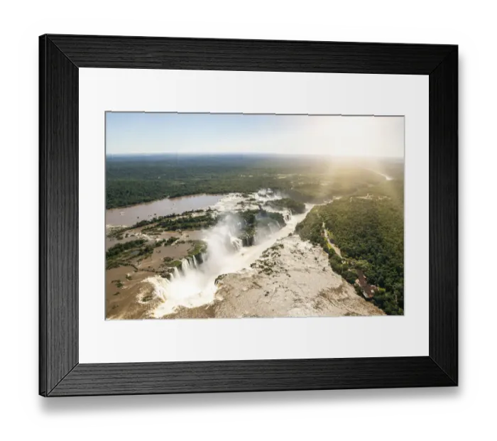 Framed Print : Aerial view of Iguazu Waterfalls