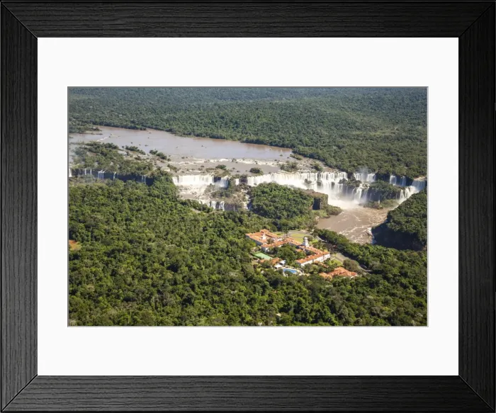Framed Print : Aerial view of Iguazu Waterfalls, Argentina Brazil