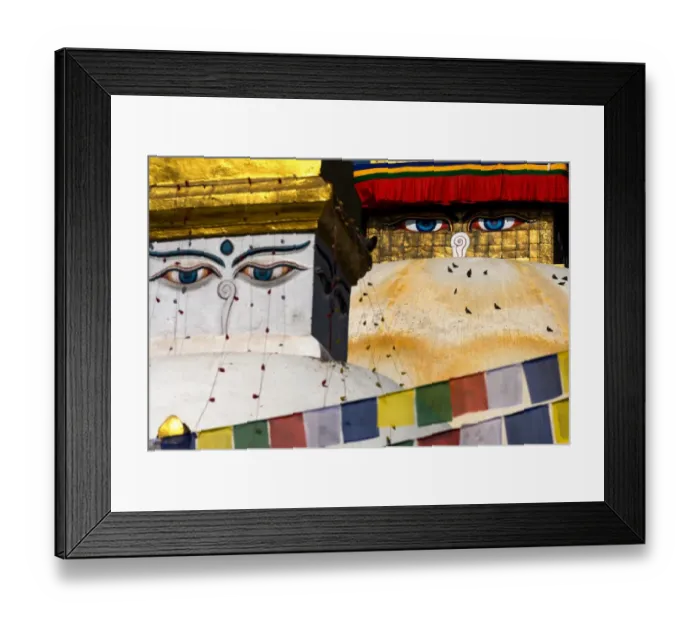 Framed Print : Buddha eye at Boudhanath stupa Framed Print : Buddha eye at Boudhanath stupa