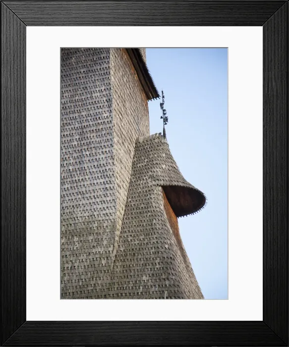 Framed Print : Wooden tower of the orthodox church of Surdesti Framed Print : Wooden tower of the orthodox church of Surdesti