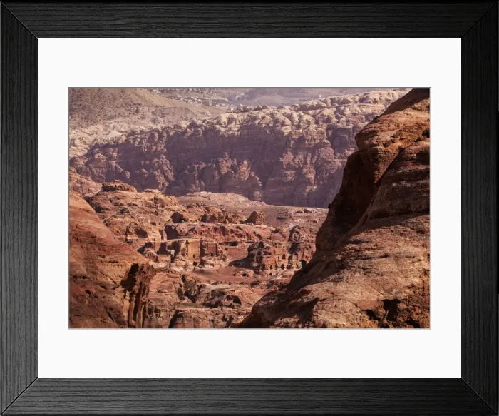 Framed Print : Rocky hills and mountains in an ancient city