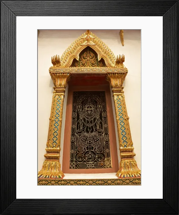 Framed Print : Wat Chanasongkhram window Framed Print : Wat Chanasongkhram window