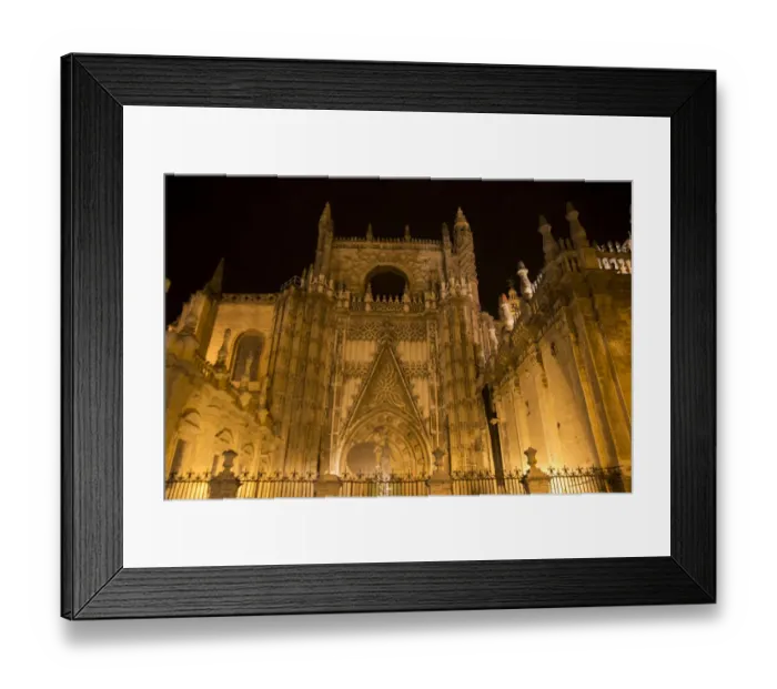 Framed Print : Cathedral of Seville at night Framed Print : Cathedral of Seville at night