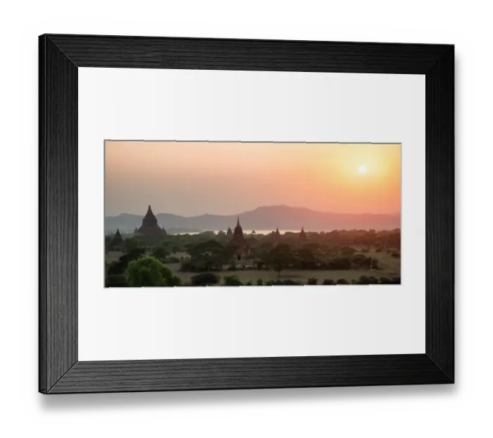 Framed Print : Sunset over Bagan, Myanmar Framed Print : Sunset over Bagan, Myanmar