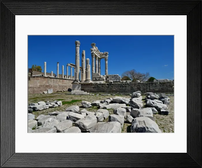 Framed Print : View of Traianus temple from west Framed Print : View of Traianus temple from west