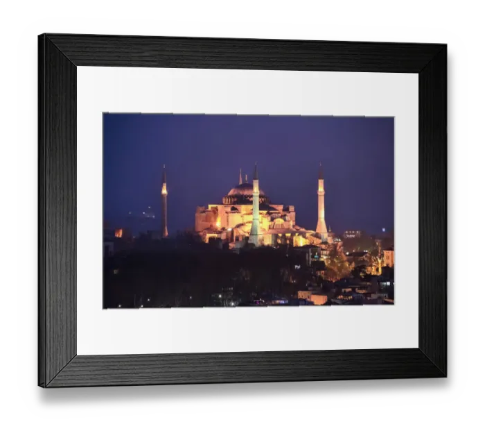 Framed Print : Hagia Sophia illuminated at night, Istanbul Framed Print : Hagia Sophia illuminated at night, Istanbul