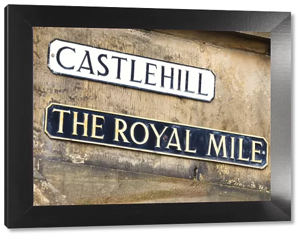Royal Mile street sign, Edinburgh, Scotland