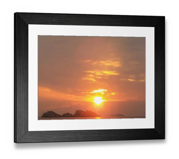 Framed Print : Lapad beach at sunset, Dubrovnik