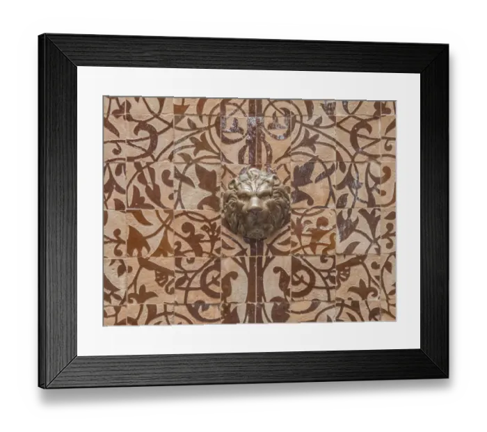 Framed Print : Fountain with lion head, Marrakech, Morocco Framed Print : Fountain with lion head, Marrakech, Morocco