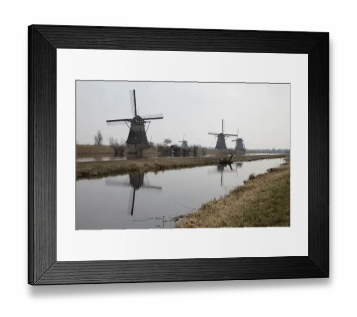 Framed Print : Traditional windmills in Kinderdijk, Netherlands Framed Print : Traditional windmills in Kinderdijk, Netherlands