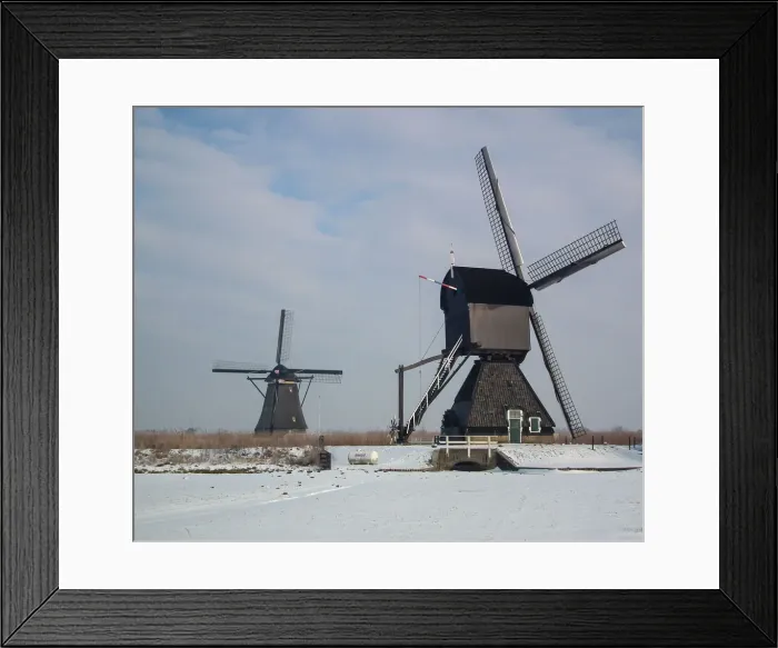 Framed Print : Windmills in Kinderdijk (wintertime) Framed Print : Windmills in Kinderdijk (wintertime)