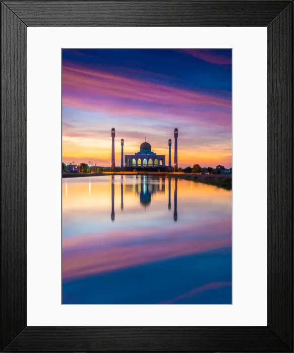 Framed Print : Central Mosque of Songkhla in twilight time Framed Print : Central Mosque of Songkhla in twilight time