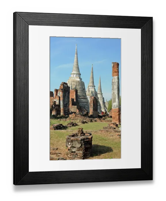 Framed Print : Chedi Stupas of Ayutthaya Historical Park Framed Print : Chedi Stupas of Ayutthaya Historical Park