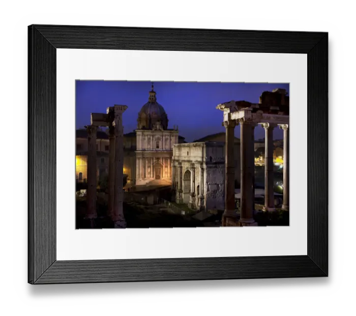 Framed Print : View of the ruins of the Roman Forum in Rome at twilight Framed Print : View of the ruins of the Roman Forum in Rome at twilight