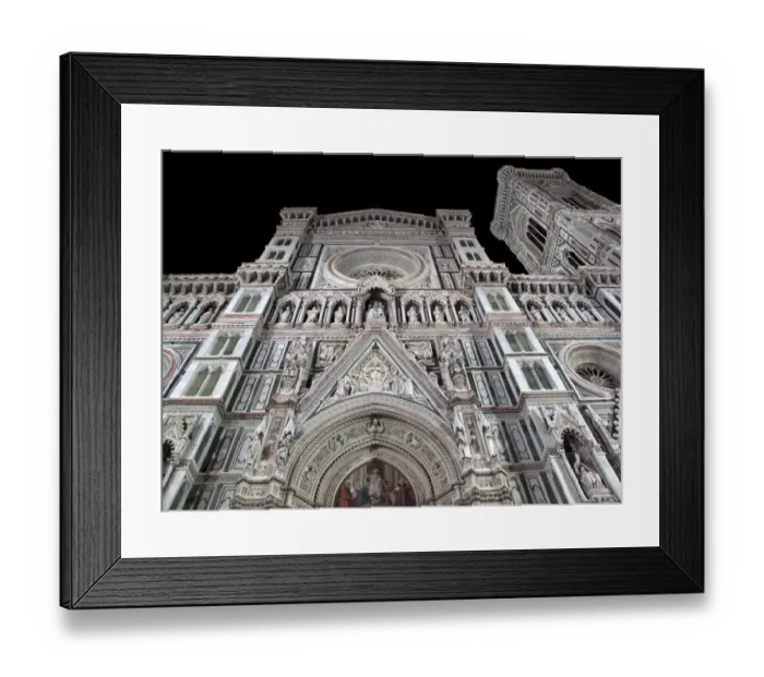 Framed Print : Facade of the Florence Cathedral at night Framed Print : Facade of the Florence Cathedral at night