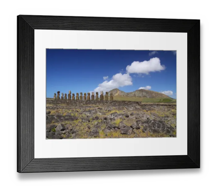 Framed Print : Easter Island, Ahu Tongariki, Panorama Framed Print : Easter Island, Ahu Tongariki, Panorama