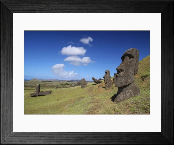 Framed Print : Easter Island, Rano Raraku, Moais