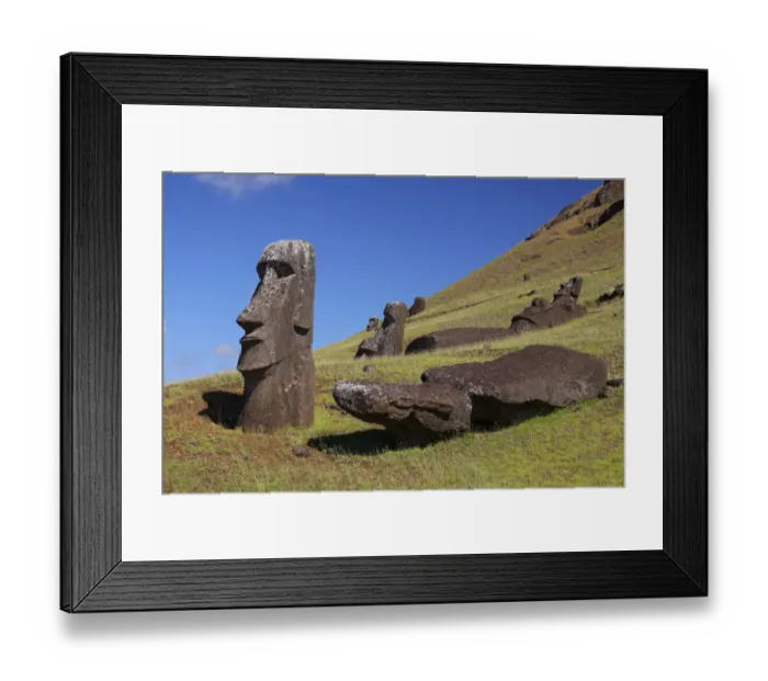 Framed Print : Easter Island, Rano Raraku, Moais