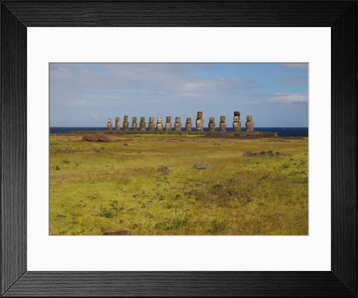Framed Print : Easter Island, Ahu Tongariki, Panorama Framed Print : Easter Island, Ahu Tongariki, Panorama