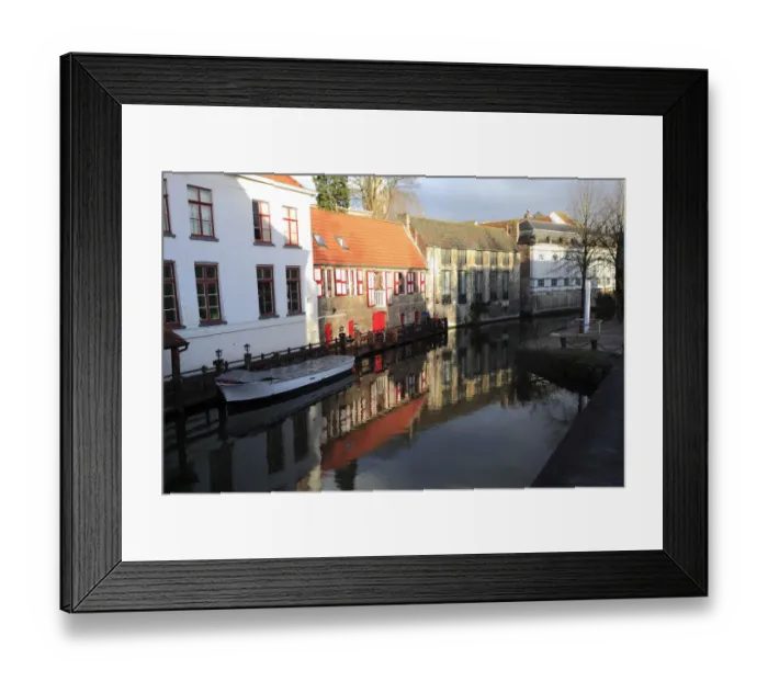 Framed Print : Buildings on the river Dijver, Bruges City Framed Print : Buildings on the river Dijver, Bruges City