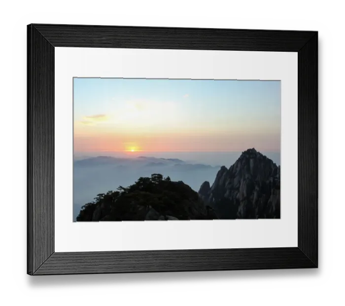 Framed Print : Sunrise above Mount Huangshan (Yellow Mountain or Mt. Huangshan), Anhui Province, China Framed Print : Sunrise above Mount Huangshan (Yellow Mountain or Mt. Huangshan), Anhui Province, China
