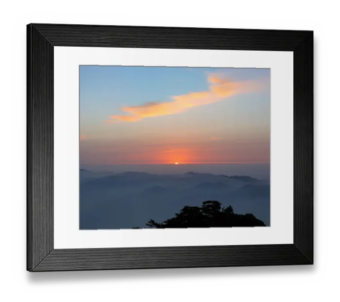 Framed Print : Sunrise above Mount Huangshan (Yellow Mountain or Mt. Huangshan), Anhui Province, China Framed Print : Sunrise above Mount Huangshan (Yellow Mountain or Mt. Huangshan), Anhui Province, China