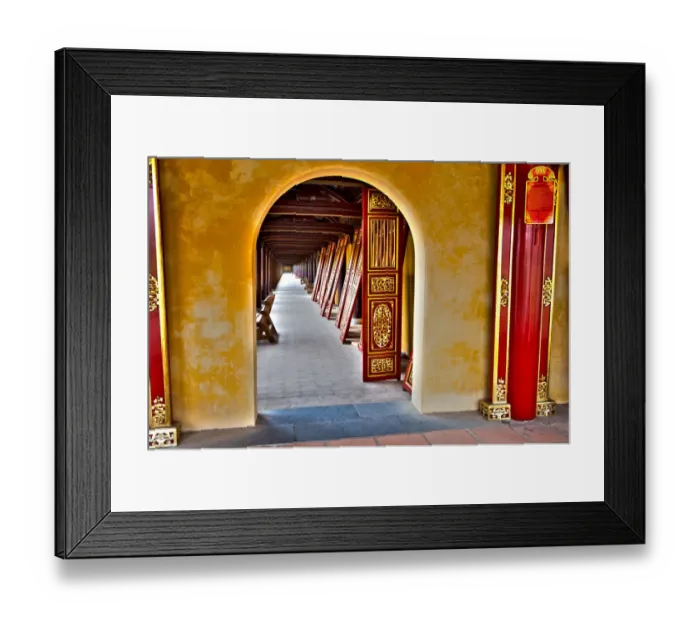 Framed Print : Pillars in corridor at Imperial City Hue Vietnam Framed Print : Pillars in corridor at Imperial City Hue Vietnam