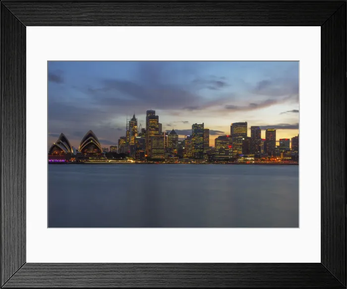 Framed Print : Sydney City at twilight time, Australia Framed Print : Sydney City at twilight time, Australia