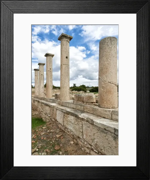 Framed Print : Columns. Vertical image of ancient columns in Kourion Framed Print : Columns. Vertical image of ancient columns in Kourion