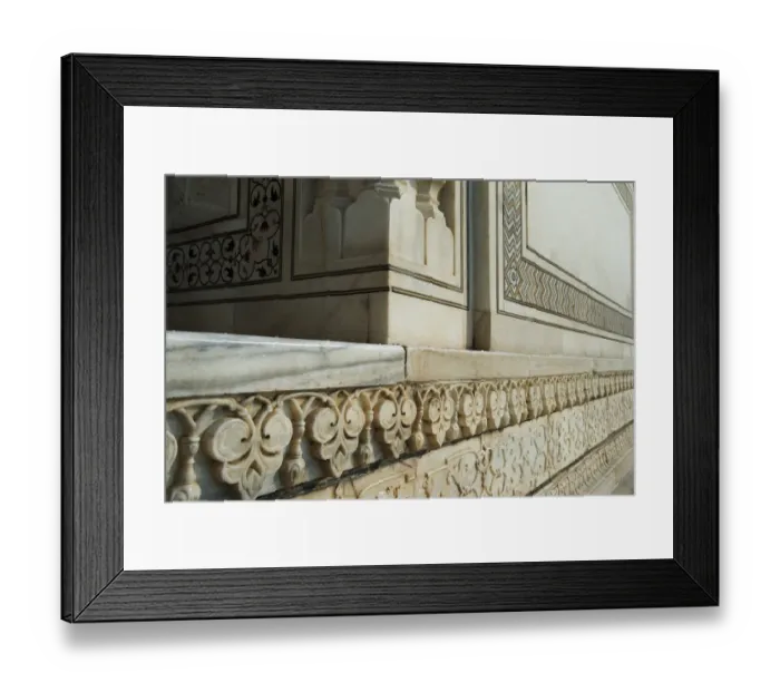 Framed Print : Architectural detail of the Taj Mahal, Agra, Uttar Pradesh, India