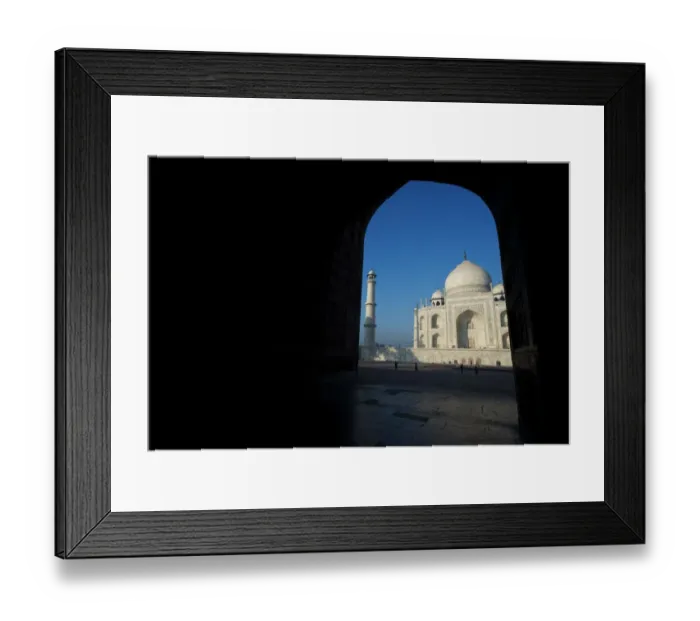 Framed Print : View of the Taj Mahal through archway, Agra, Uttar Pradesh, India