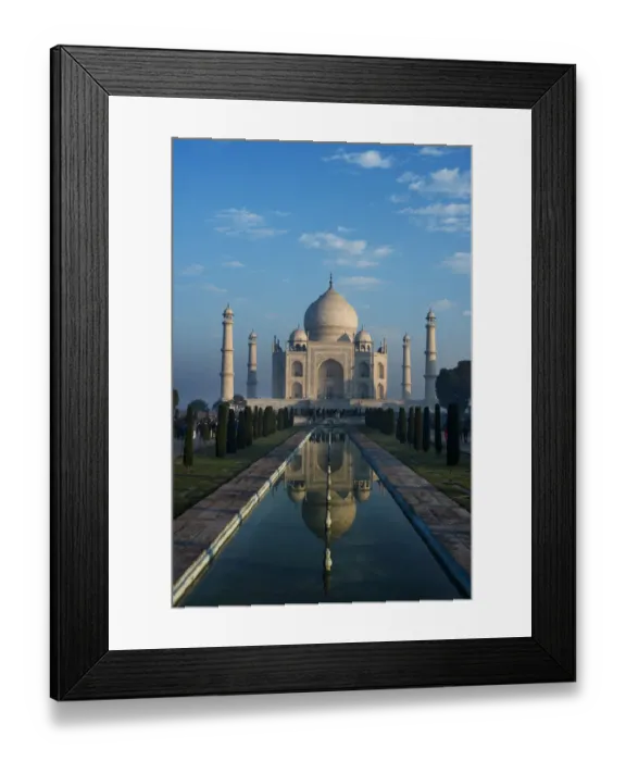 Framed Print : Early morning view of the Taj Mahal with reflection, Agra, Uttar Pradesh, India Framed Print : Early morning view of the Taj Mahal with reflection, Agra, Uttar Pradesh, India